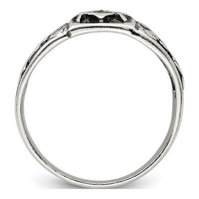 Men's Sterling Silver Antiqued Masonic Ring – view 3