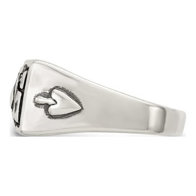 Men's Sterling Silver Antiqued Masonic Ring – view 5