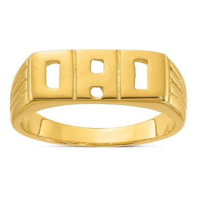 Men's Gold-Plated Sterling Silver DAD Ring
