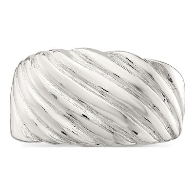 Sterling Silver Fancy Ribbed Ring – view 6