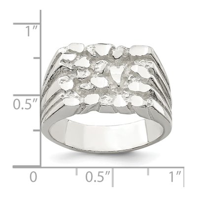 Men's Sterling Silver Nugget Ring – view 4