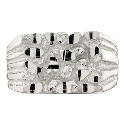 Men's Sterling Silver Nugget Ring – view 6