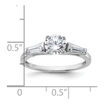 Sterling Silver CZ Engagement Ring – view 4