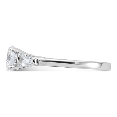 Sterling Silver CZ Engagement Ring – view 5
