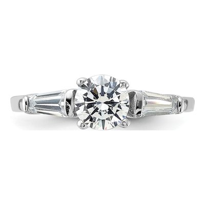 Sterling Silver CZ Engagement Ring – view 6