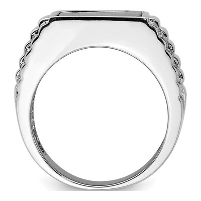 Men's Sterling Silver Onyx Ring – view 3