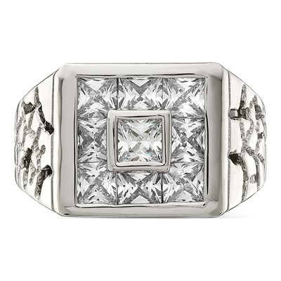 Men's Sterling Silver CZ Fashion Ring – view 5