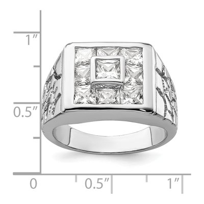Men's Sterling Silver CZ Fashion Ring – view 6