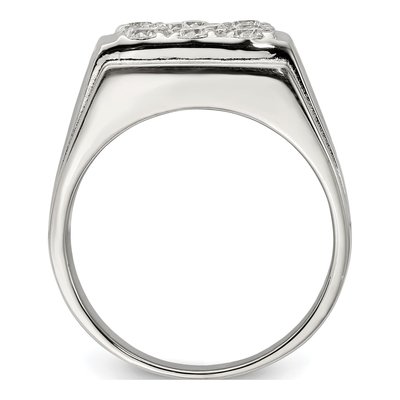 Men's Sterling Silver CZ Cluster Ring – view 3