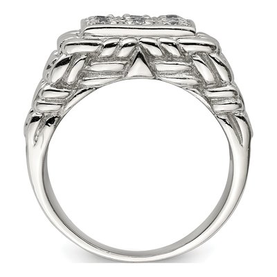 Men's Sterling Silver CZ Ring – view 3
