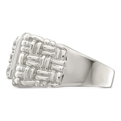 Men's Sterling Silver CZ Ring – view 4