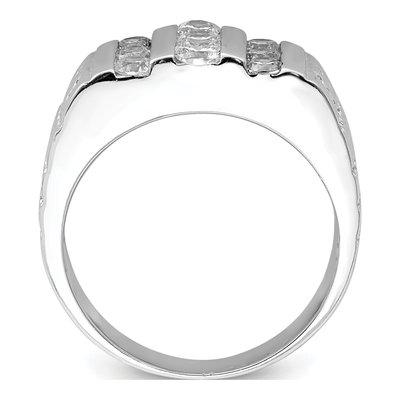 Men's Sterling Silver CZ Ring – view 3