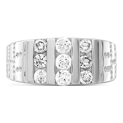 Men's Sterling Silver CZ Ring – view 5