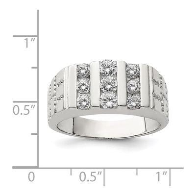 Men's Sterling Silver CZ Ring – view 6