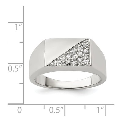 Men's Sterling Silver CZ Fashion Ring – view 6