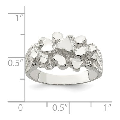 Men's Sterling Silver Nugget Ring – view 4