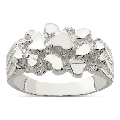 Men's Sterling Silver Nugget Ring