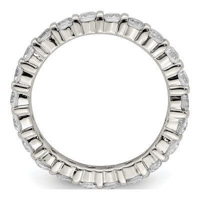 Sterling Silver CZ Eternity Band – view 3
