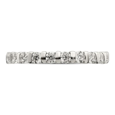 Sterling Silver CZ Eternity Band – view 5