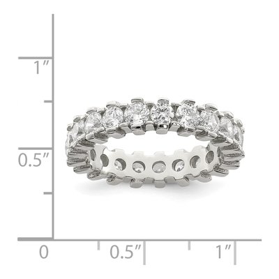 Sterling Silver CZ Eternity Band – view 4