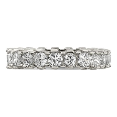 Sterling Silver CZ Eternity Band – view 5