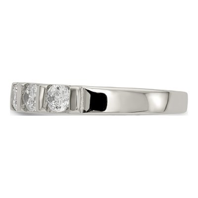 Sterling Silver CZ 5-Stone Ring – view 5