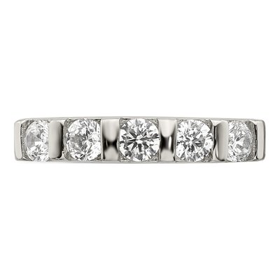 Sterling Silver CZ 5-Stone Ring – view 6