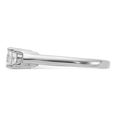 Sterling Silver CZ Three-Stone Engagement Ring – view 5
