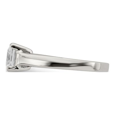 Sterling Silver CZ Princess-Cut Engagement Ring – view 5