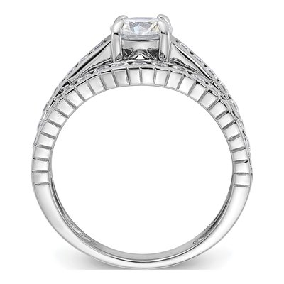 Sterling Silver CZ 2-Piece Wedding Ring Set – view 3