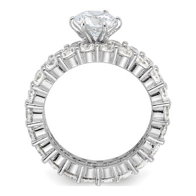 Sterling Silver CZ 2-Piece Wedding Bridal Set – view 3