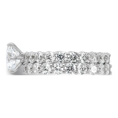 Sterling Silver CZ 2-Piece Wedding Bridal Set – view 4