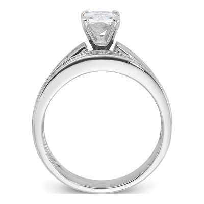 Sterling Silver CZ 2-Piece Wedding Ring Set – view 3