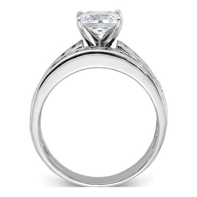 Sterling Silver CZ 2-Piece Wedding Ring Set, Size 6 – view 3
