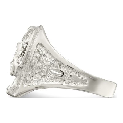 Men's Sterling Silver Horseshoe Horse Head Ring – view 5