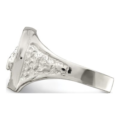 Men's Sterling Silver Horseshoe Horse Head Ring – view 5