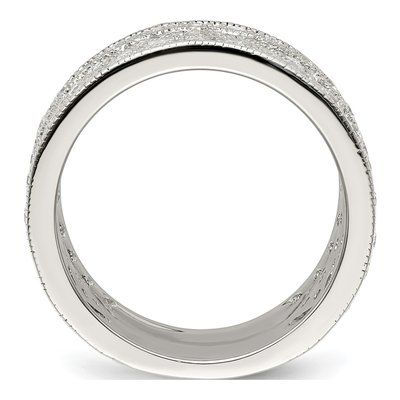 Sterling Silver CZ Vintage-Style Ring – view 3