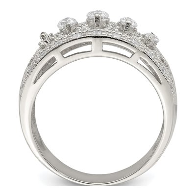 Sterling Silver CZ Vintage Ring – view 3