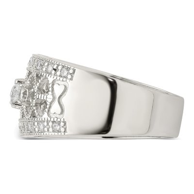 Sterling Silver CZ Vintage Ring – view 4