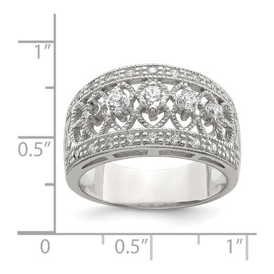 Sterling Silver CZ Vintage Ring – view 5