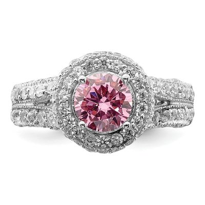Sterling Silver CZ Heart Ring – view 6