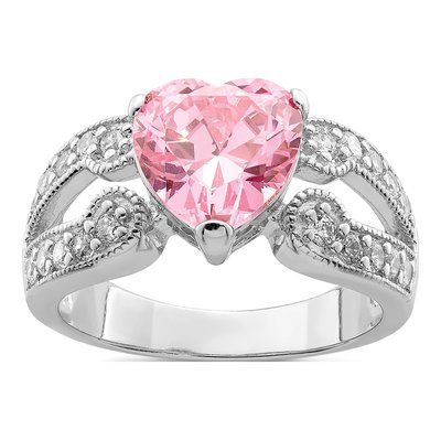Sterling Silver CZ Heart Ring