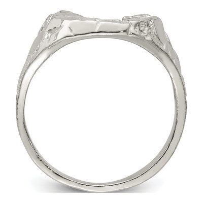 Men's Sterling Silver Horseshoe Ring – view 3