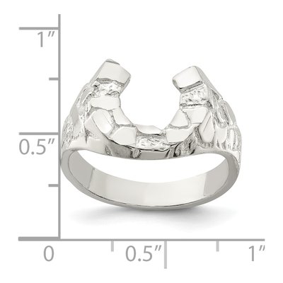 Men's Sterling Silver Horseshoe Ring – view 4