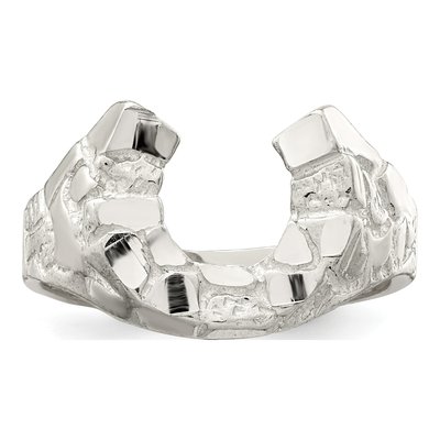 Men's Sterling Silver Horseshoe Ring – view 6