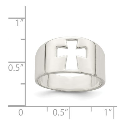 Sterling Silver Cross Cutout Ring – view 4