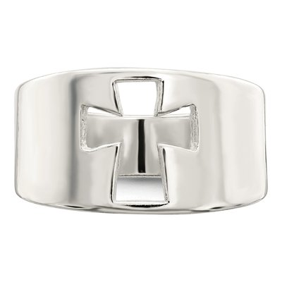 Sterling Silver Cross Cutout Ring – view 6