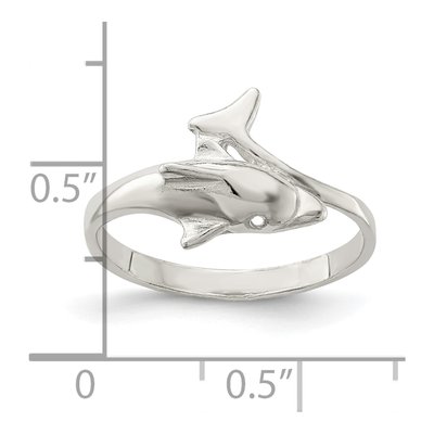 Sterling Silver Dolphin Ring – view 4