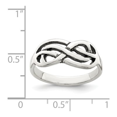 Sterling Silver Antiqued Knot Ring – view 4