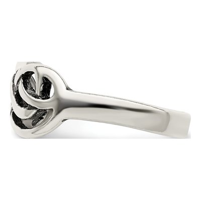 Sterling Silver Antiqued Knot Ring – view 5
